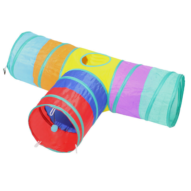 Transform Your Cat's Playtime with the Foldable Tunnel Climbing Path