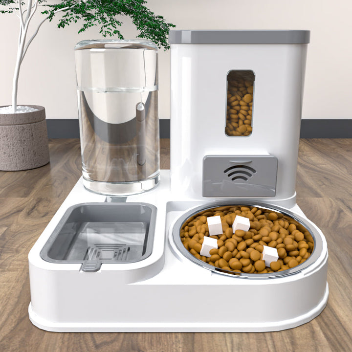 Enhance Your Pet's Mealtime with the Pet Feeding Drinking Bowl Station Stand